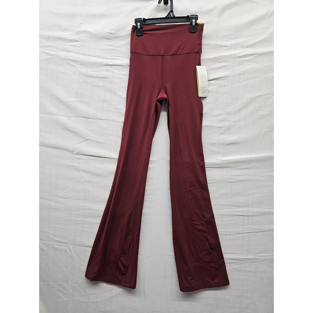 All in Motion Womens Ultra High Rise Flare Leggings Maroon Nylon Blend Size XS